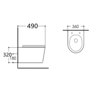 Унитаз-компакт Aquatek Вега подвесной тонкое сиденье с механизмом плавного закрывания AQ1904-00