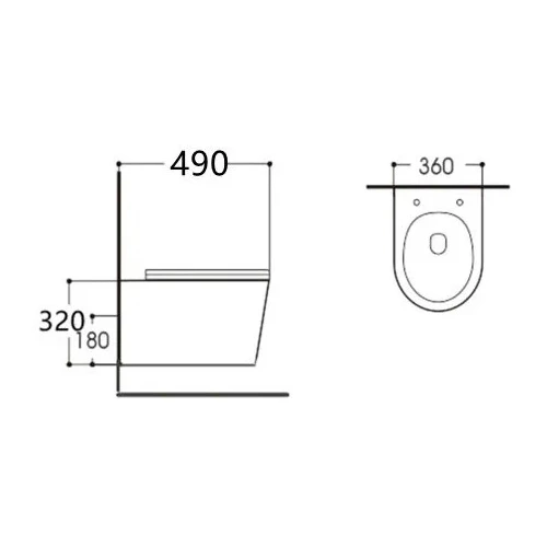Унитаз-компакт Aquatek Вега подвесной тонкое сиденье с механизмом плавного закрывания AQ1904-00