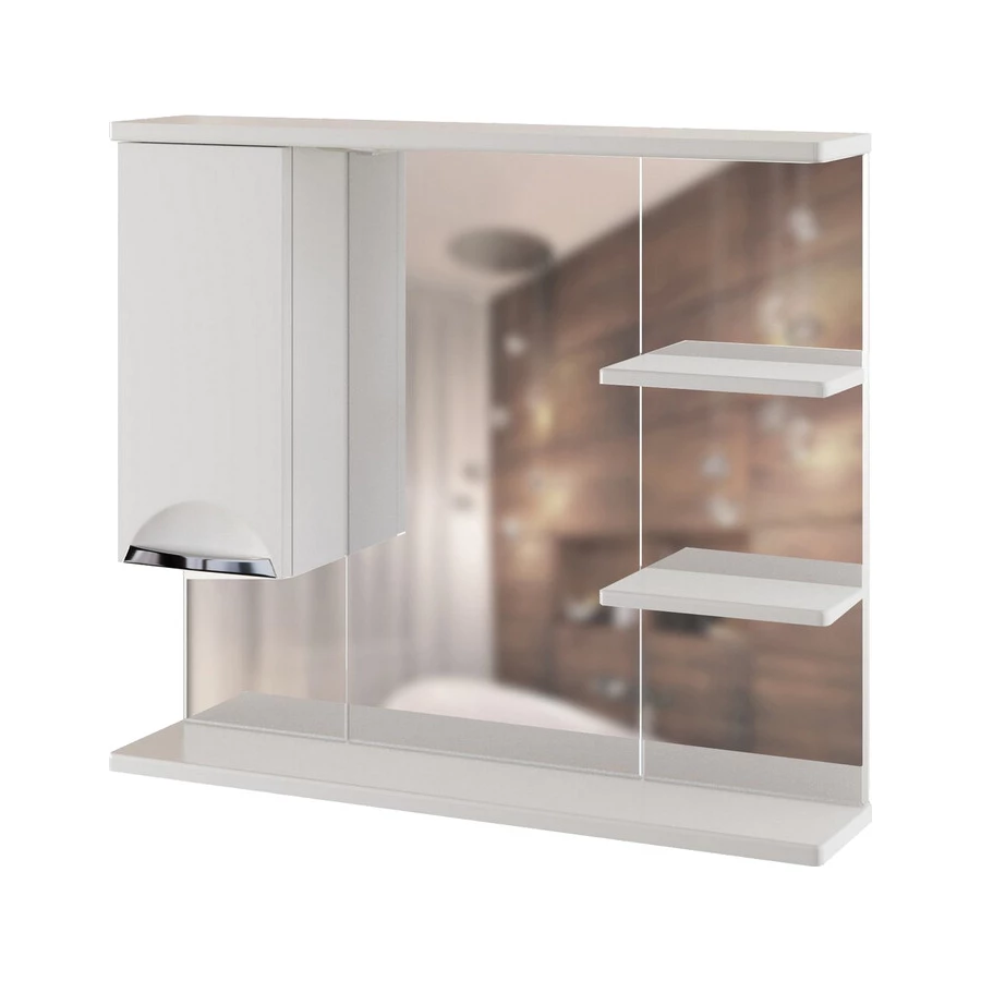 Шкаф навесной Mixline ЭТЬЕН-80 левый с подсветкой ПВХ 540870