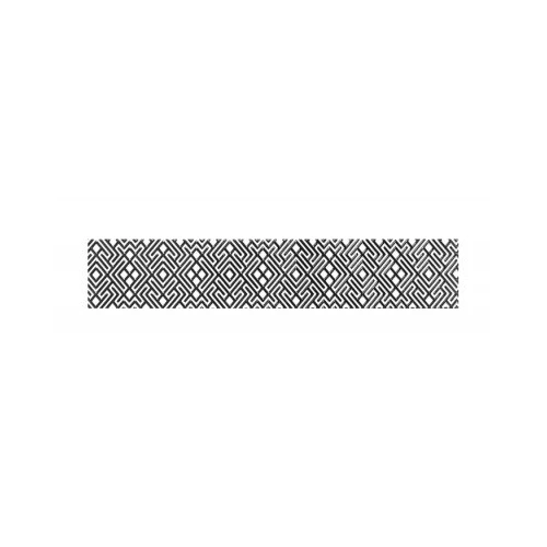 Бордюр Шахтинская плитка Камелия чёрно-белый 01 7,5х40