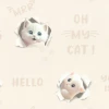 Обои флизелиновые Palitra Home 3D Cats Бежевый HC72285-12 1,06х10,05 м