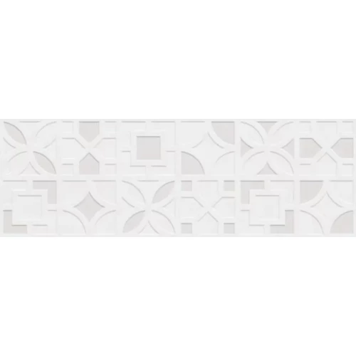 Плитка настенная Primavera Talisman White Decor 11 NG матовая белая DNG19-11 90х30 см
