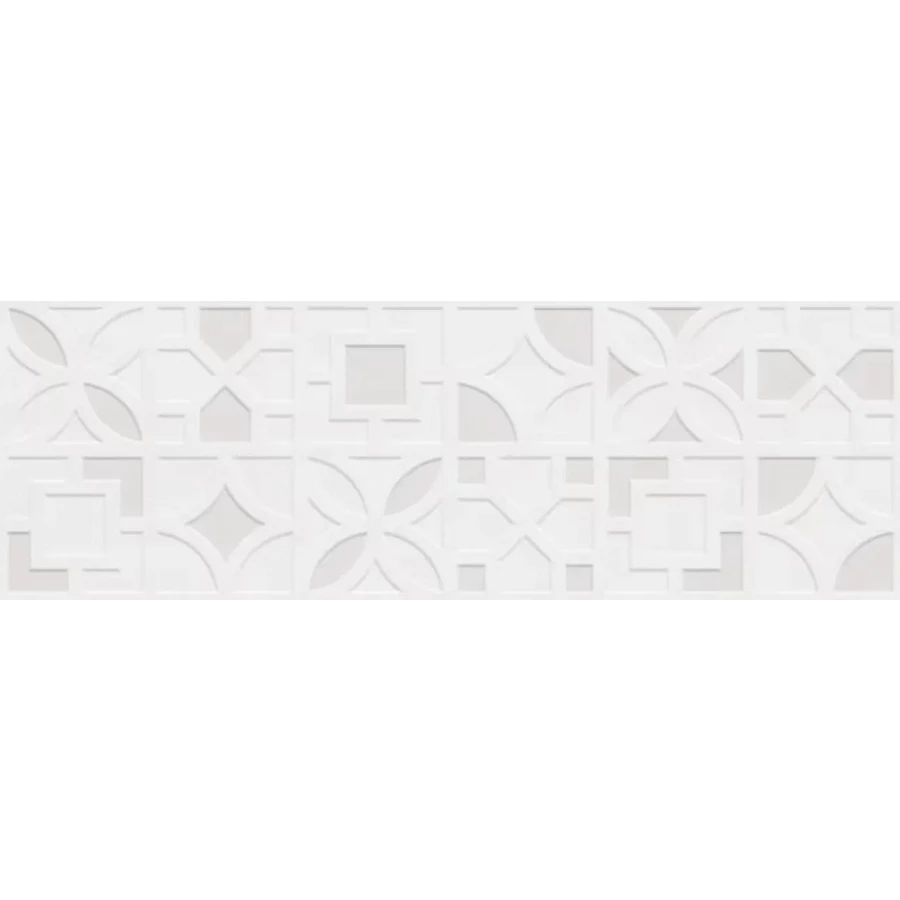 Плитка настенная Primavera Talisman White Decor 11 NG матовая белая DNG19-11 90х30 см