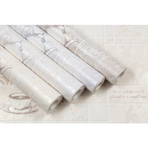 Обои виниловые Palitra Home Tea Time HomeColor серые HC11060-46 0,53х10,05 м