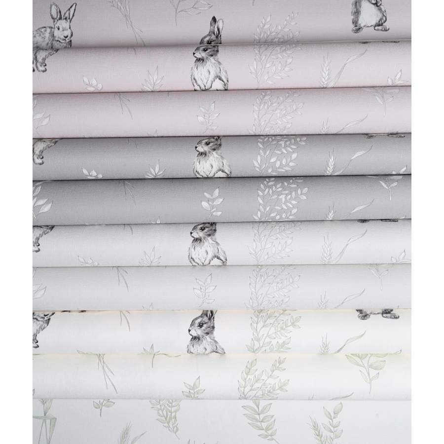 Обои флизелиновые VOG Collection Funny Bunny серые VV72059-41 1,06х10,05 м
