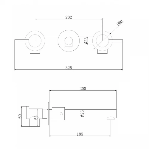 Смеситель Abber Emotion скрытого монтажа для раковины никель AF88121NG