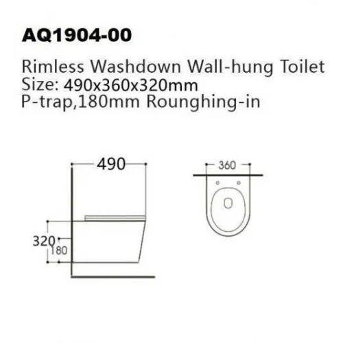 Унитаз-компакт Aquatek Вега подвесной тонкое сиденье с механизмом плавного закрывания AQ1904-00