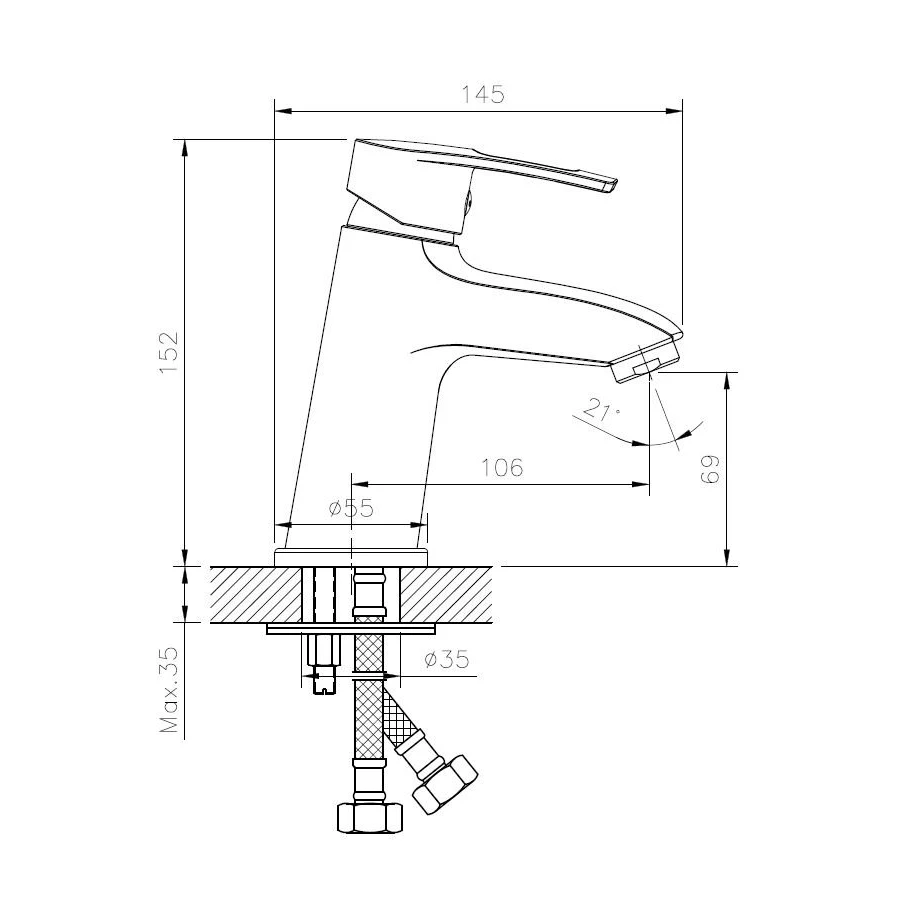 Смеситель для раковин Esko leon LN 26