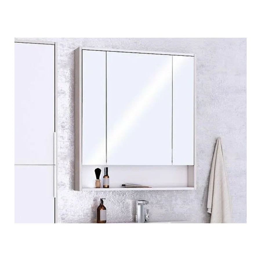 Зеркальный шкаф Акватон Рико 80 белый ясень фабрик 1A215302RIB90 80x86 см