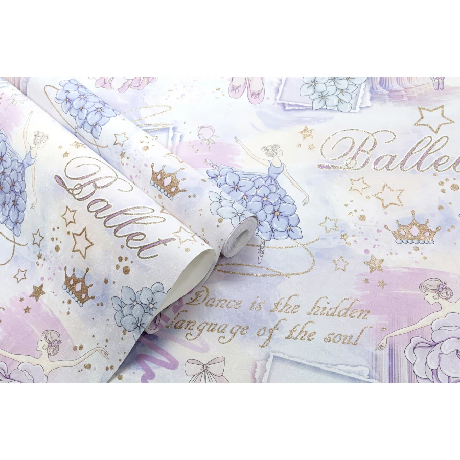 Обои флизелиновые Palitra Home HomeColor Ballet розовые HC71905-65 1.06x10.05 м