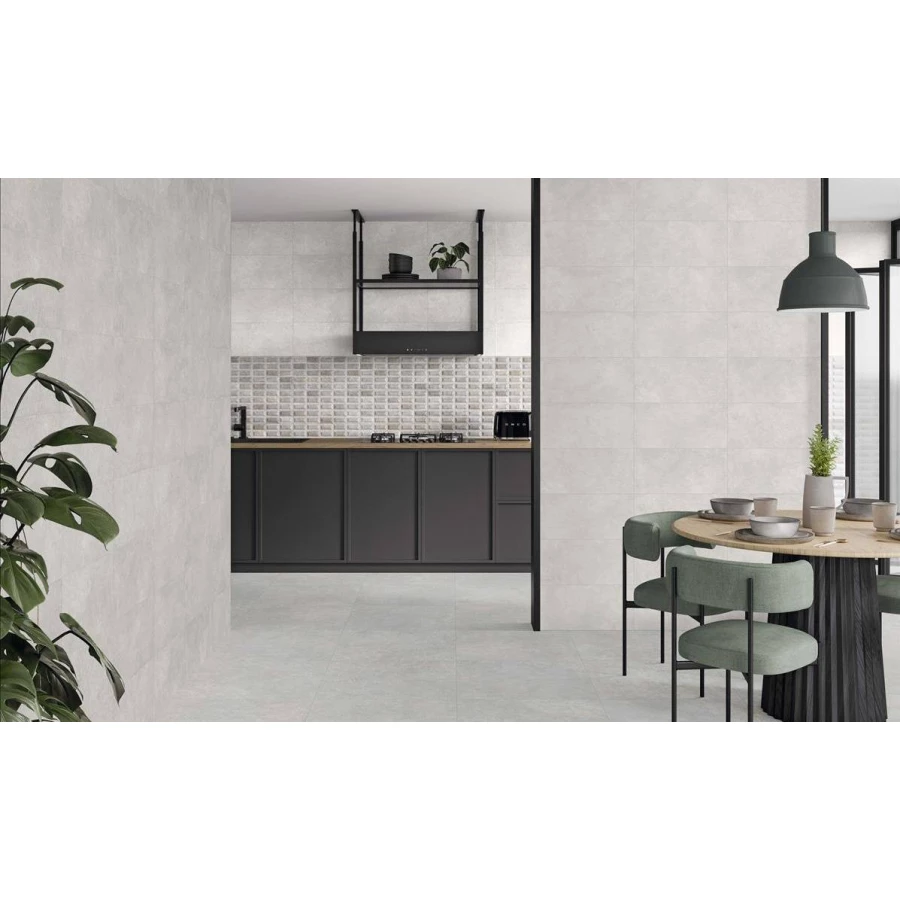 Керамогранит STN Ceramica Feroe Pearl Matt Rect матовый светло-серый 6 мм 120х60 см