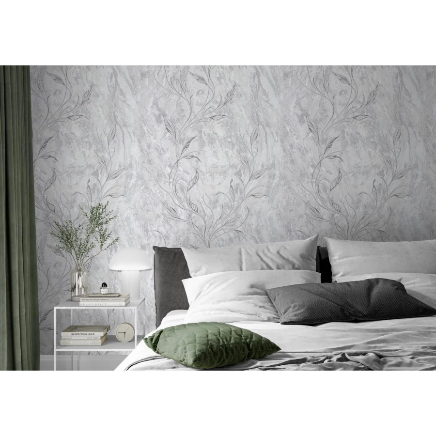 Обои бумажные Palitra Home Protect-Gracia серые HC11064-41a 0,53х10,05 м