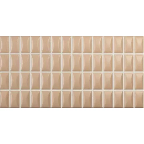 Плитка настенная WOW 3D Bars Bevel Topaz Matt матовая бежевая 135554 25х12,5 см