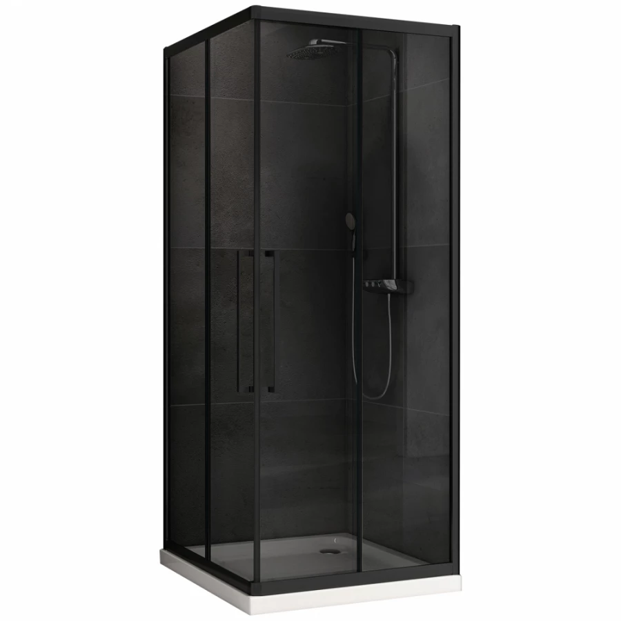 Душевой уголок Abber Schwarzer Diamant AG02100BDTH 100х100 см