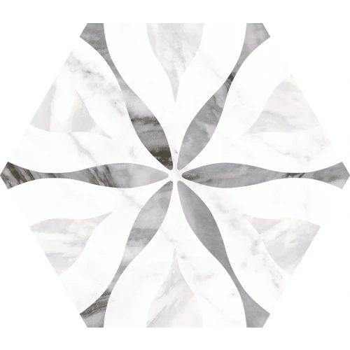 Декор Equipe Bardiglio Hexagon Flower натуральный 20х17,5 см
