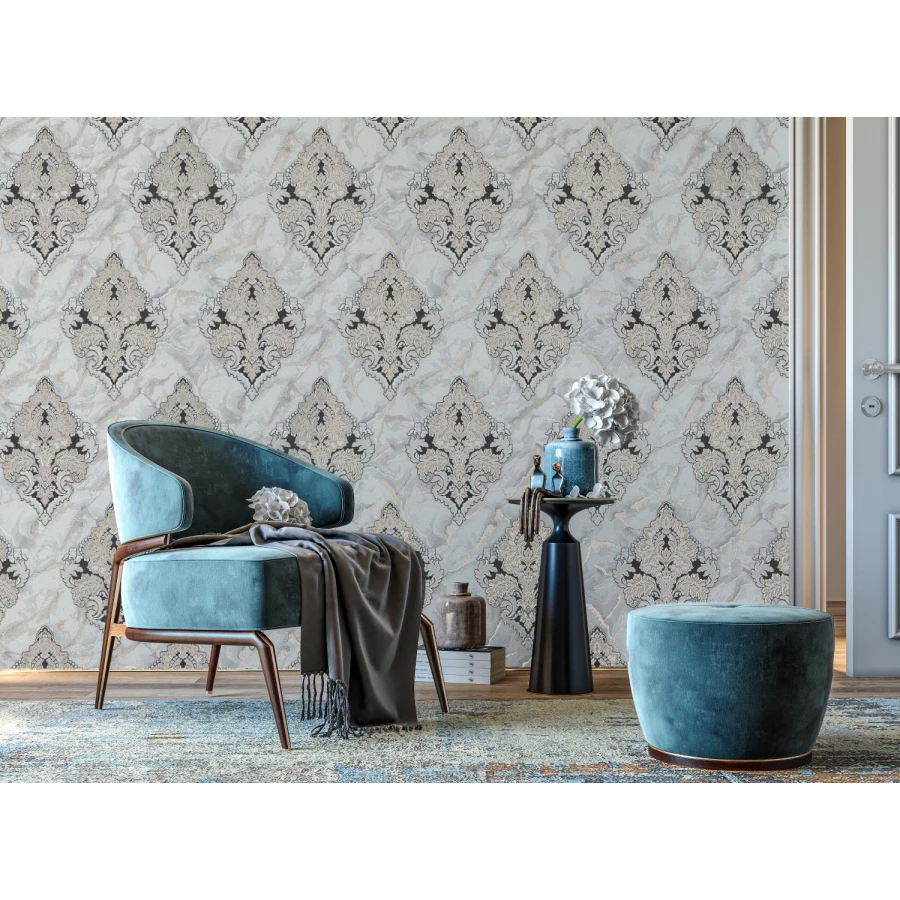 Обои виниловые Palitra Home Markiza HomeColor серые HC31182-41 1,06х10,05 м