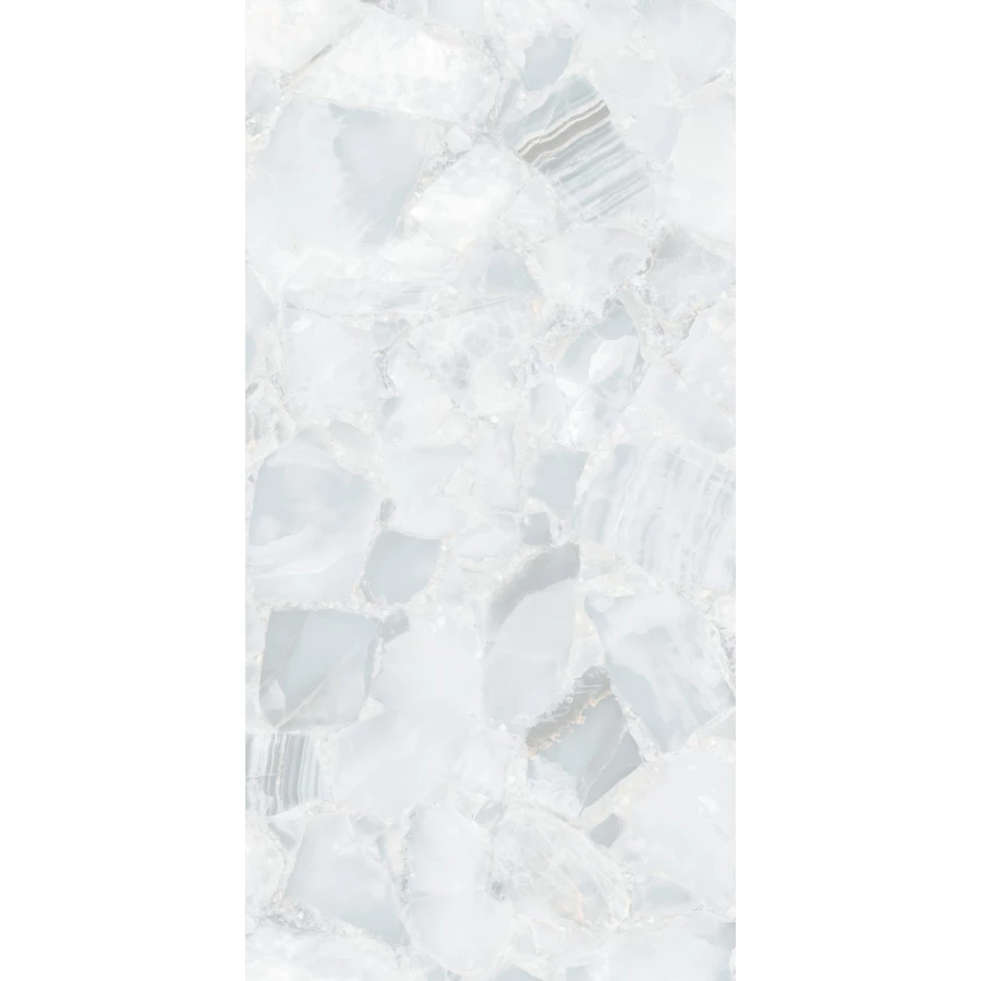 Керамогранит Seratonia Glossy Aqua Stone Light светло-голубой 120х60 см