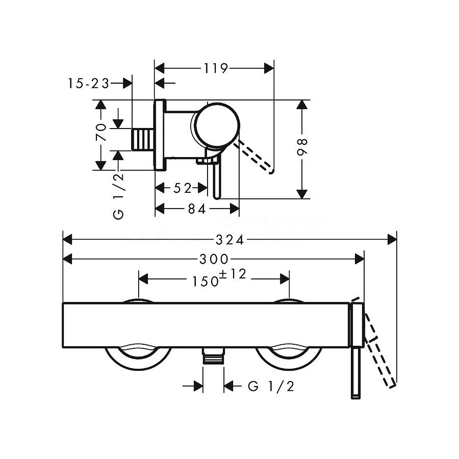 Смеситель для душа Hansgrohe Finoris хром 76620000