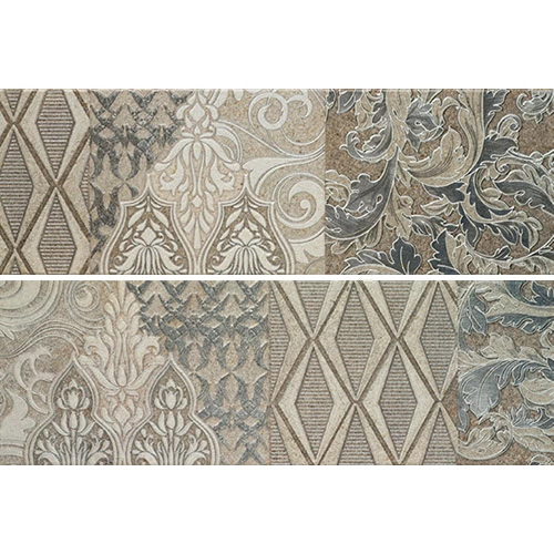 Панно Porcelanite Dos Ros. 7514 Composicion living II gris серый (компл. из 2- шт.) 25х75 см