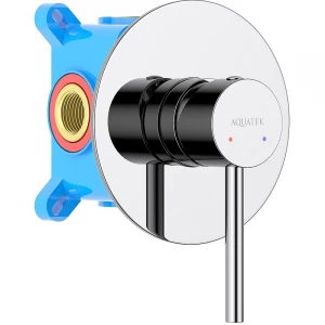 Смеситель Aquatek Европа для душа внешняя и скрытая часть хром AQ1366CR