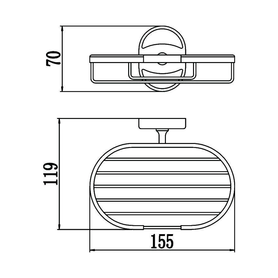 Мыльница Savol решетка настенная S-007032-1