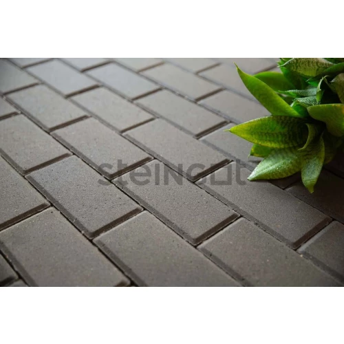 Тротуарная плитка Steingot Брусчатка Серая (полный прокрас) 20*10*6 см