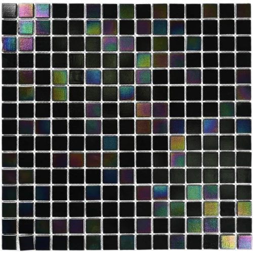 Мозаика Bonaparte Стеклянная мозаика Filo 20х20 глянцевая черная 32,7х32,7 см