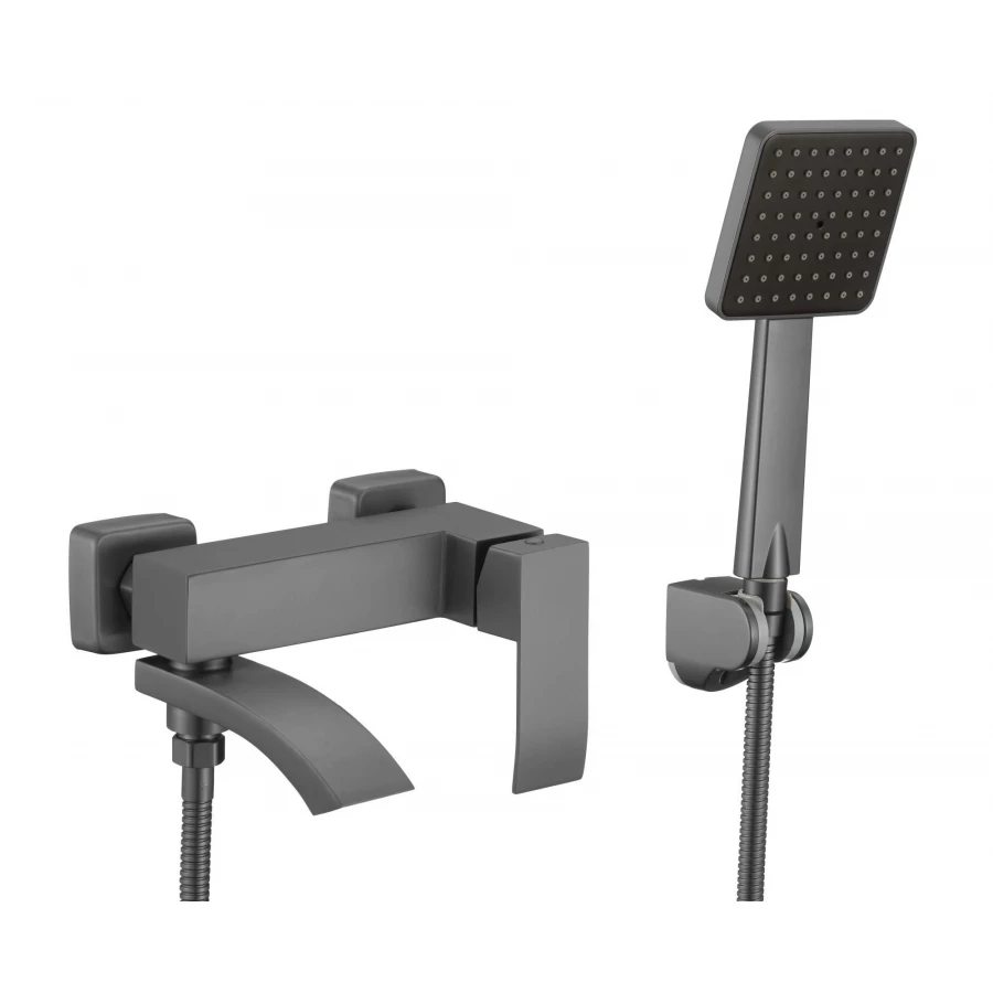 Смеситель Fmark для ванны и душа графит FS8624-1Q