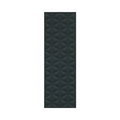 Плитка настенная Kerama Marazzi Диагональ черный структура обрезной 12121R 25*75 см