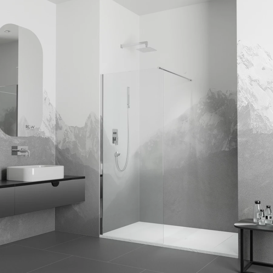 Перегородка для душа RGW WA-002 Прозрачное 35100208-11 80х195 см