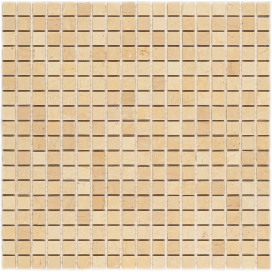 Мозаика Bonaparte Каменная мозаика Sorento-15 slim Pol 15х15 бежевая 30,5х30,5 см
