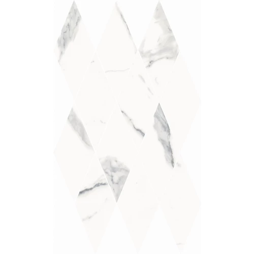 Мозаика Italon Стелларис Статуарио Уайт Даймонд / Stellaris Statuario White Diamond белая 620110000202 48х28 см