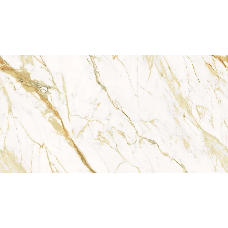 Плитка керамогранитная Azario Calacatta Royal Gold Carving H18004004G 120х60 см