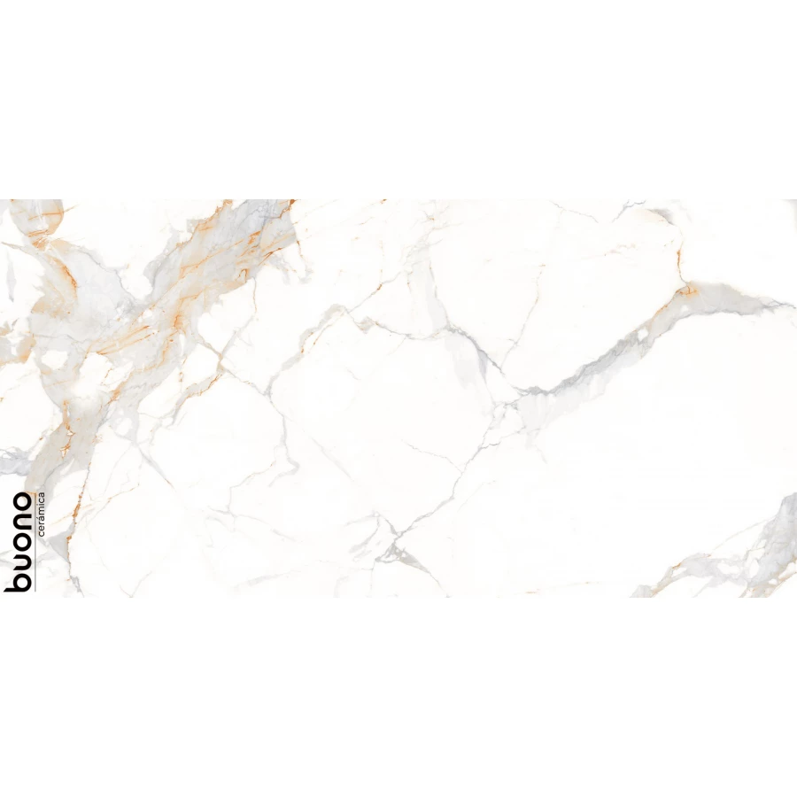 Керамогранит Buono Marble Аletta Glossy белый M4406P 120х60 см