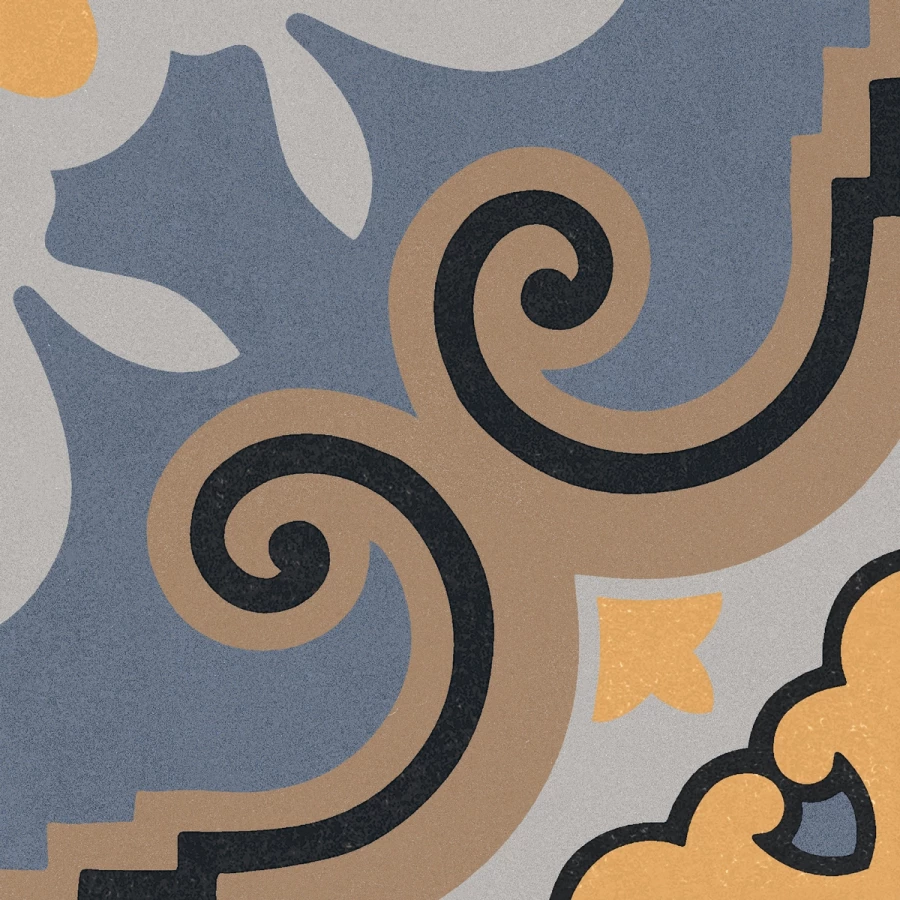 Керамогранит Motto Monotone Midnight Decor Matt матовый синий N100107 20x20 см