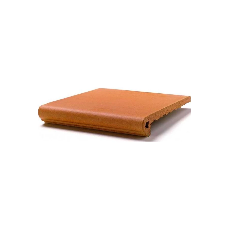 Клинкерная плитка Gres de Aragon Classic Peldaño Redondo 33 Natural матовая оранжевая 901051 33х32,5 см