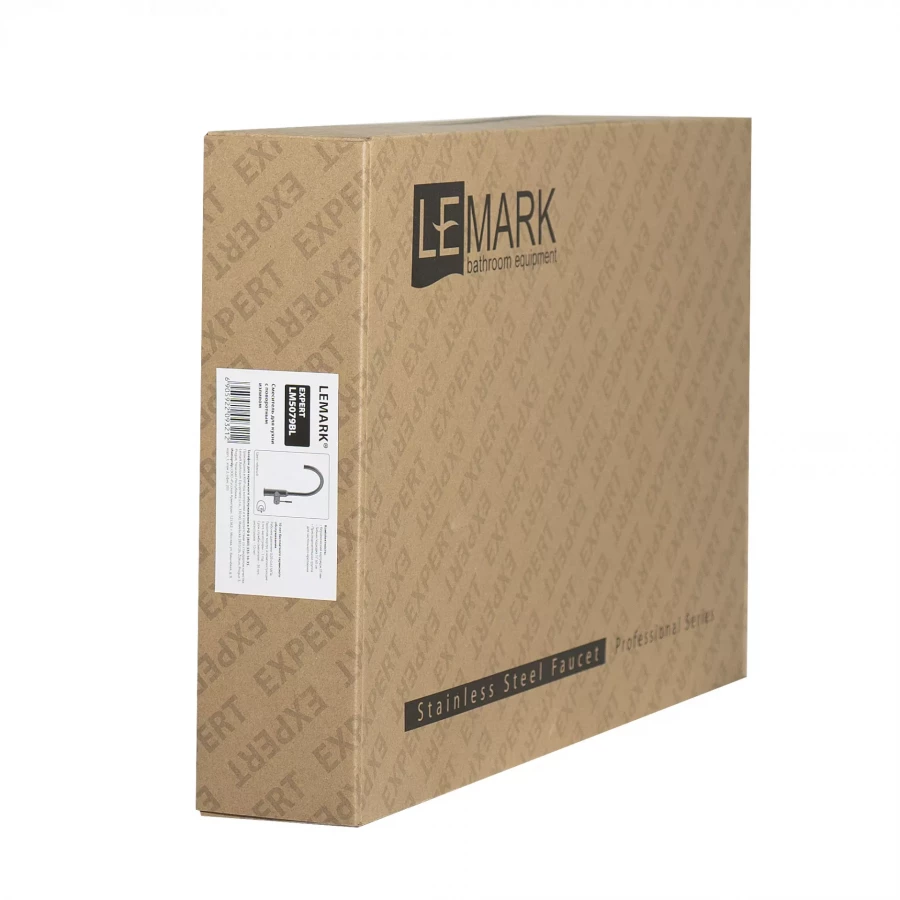 Смеситель Lemark Expert для кухни с поворотным изливом черный LM5079BL