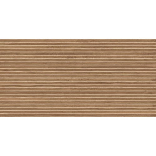 Керамогранит Laparet Wood Canarium Almond Stripes матовый карвинг тёмно-бежевый 120х60 см