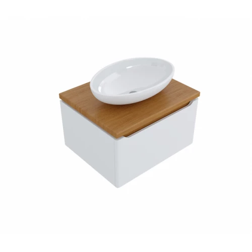 Тумба для ванной MixLine "Виктория-60" Дуб светлый под умывальник Джой-46 Триумф-56/Ringo-53 ПВХ