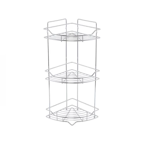 Полка Milardo Grid трёхъярусная угловая проволока стальная хром GRICC3CM44