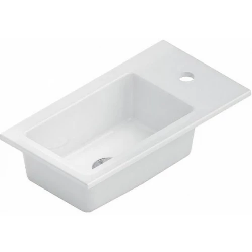 Раковина Kerama Marazzi Lato встраиваемая сверху 50 белая глянцевая LA.wb.50