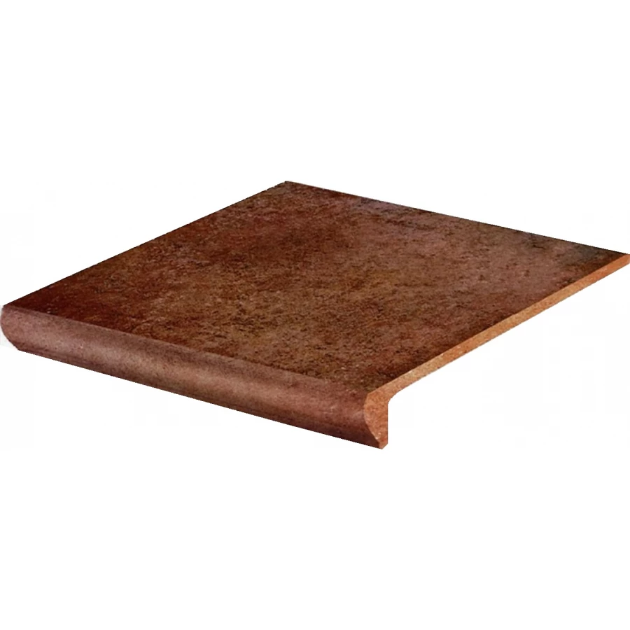 Ступень из керамогранит Cerdomus Kyrah Gradone Mand Red матовая коричневая 33х30 см