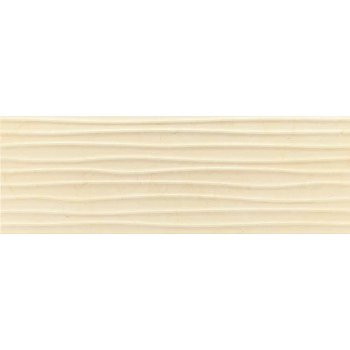 Плитка настенная Baldocer Velvet Wellen Cream глянцевая бежевая WB3090L 90х30 см