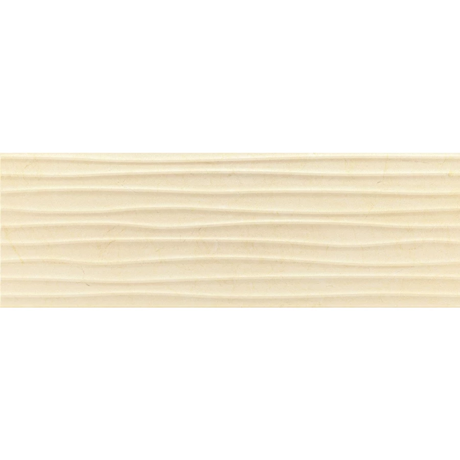 Плитка настенная Baldocer Velvet Wellen Cream глянцевая бежевая WB3090L 90х30 см