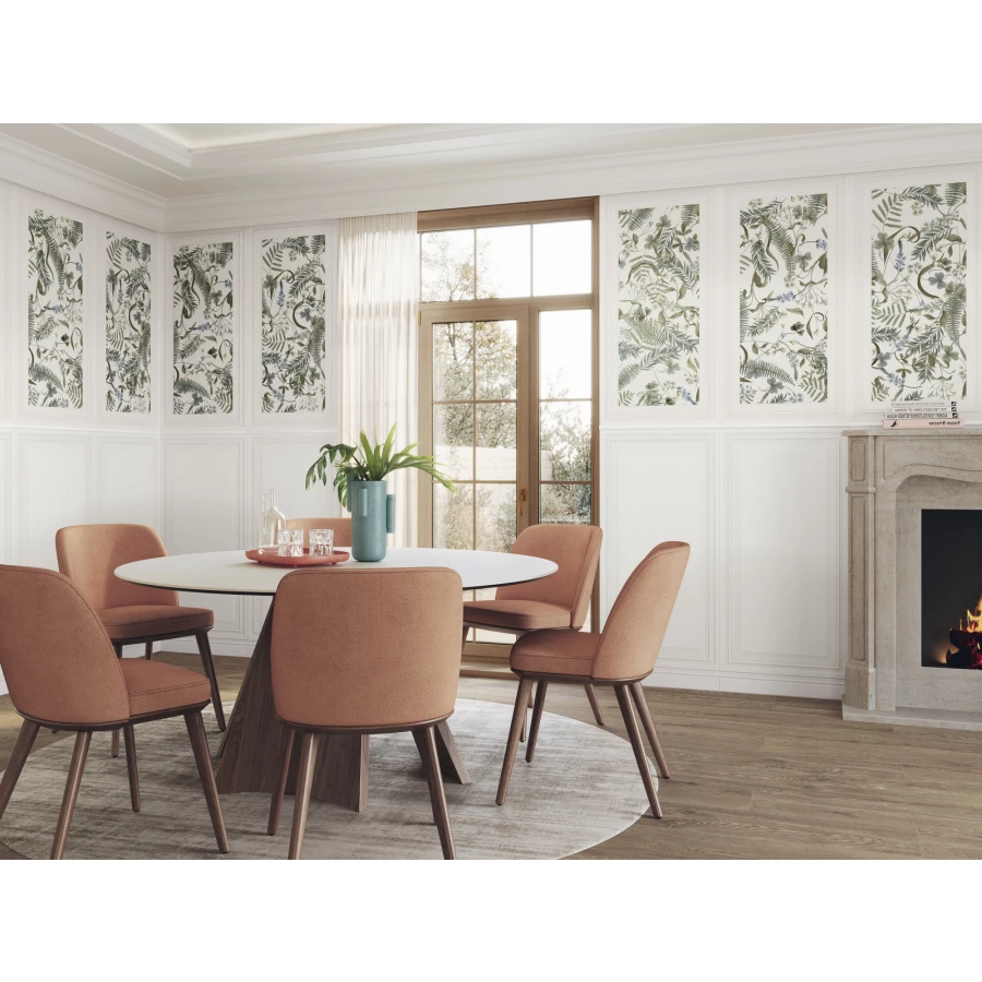 Плитка настенная Ape Ceramica Bellagio Dec Argegno Bianco Rect матовая белая A041911 120х60 см