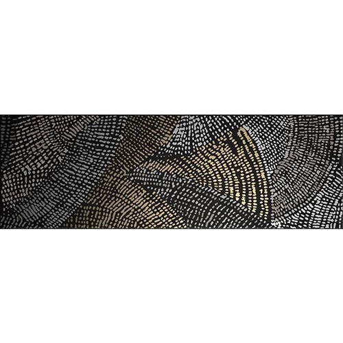 Керамическая плитка Domino Dec. Diamond draw black gold черный 20х60 см