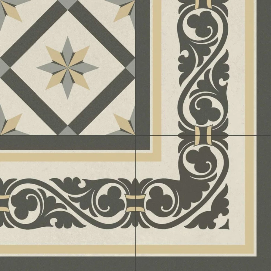 Плитка напольная Baldocer Adele Corner матовая серая 44,7х44,7 см