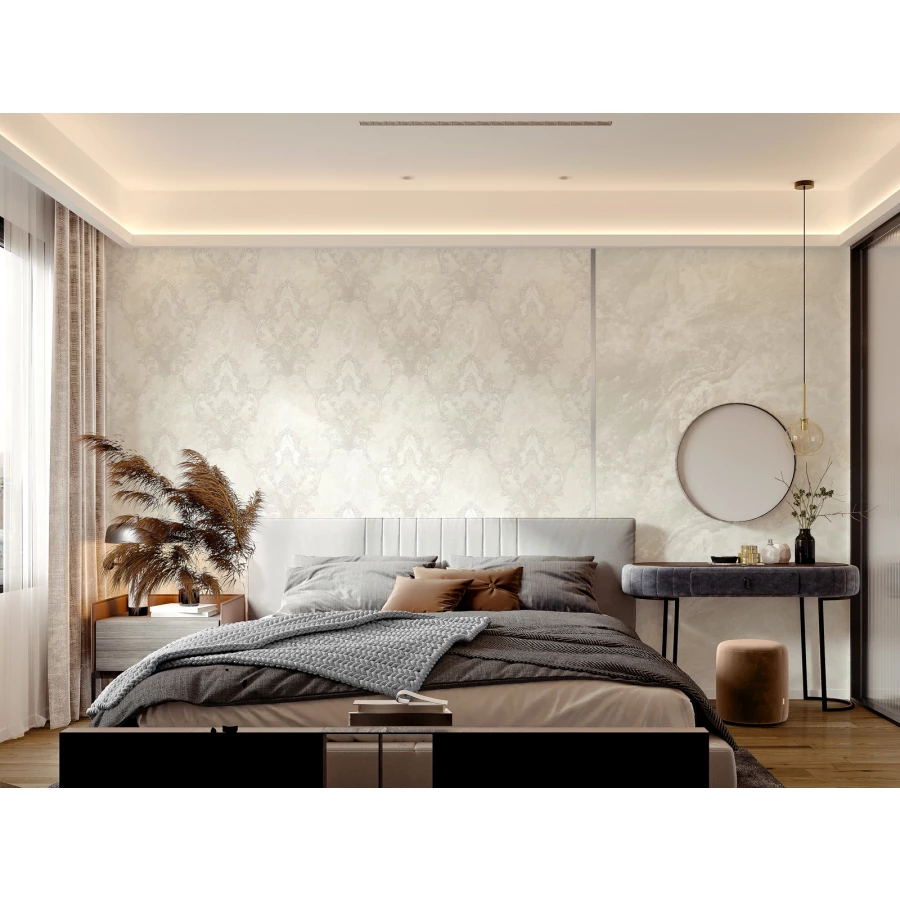 Обои флизелиновые Аспект Бриджит бежевые 70641-12 1,06х10,05 м