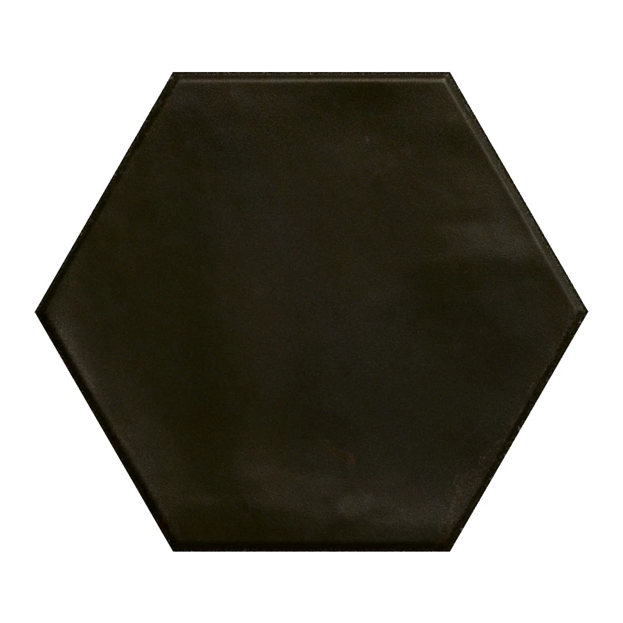 Керамогранит Ribesalbes Хоуп Hope Неро Грапхито Хех Матт / Nero Graphito Hex Matt матовый черный PT03153 17,3х15 см