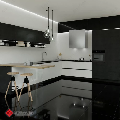 Керамогранит SotGres Black глянцевый 08A-058 60х60 см